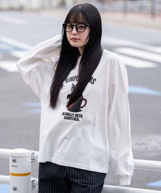 WEGO 【ユニセックス着用ITEM】グラフィックBIG　T（長袖） ホワイト