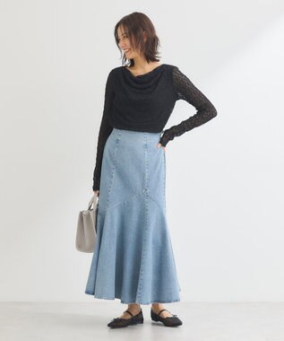 Green Parks ・ＳＵＧＡＲ　ＳＰＯＯＮ　ドレープレースプルオーバ Black