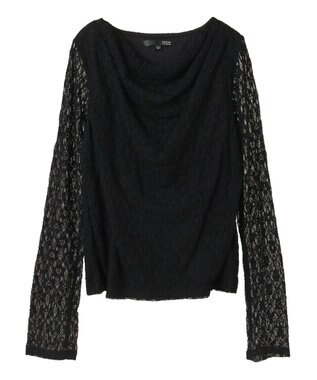 Green Parks ・ＳＵＧＡＲ　ＳＰＯＯＮ　ドレープレースプルオーバ Black