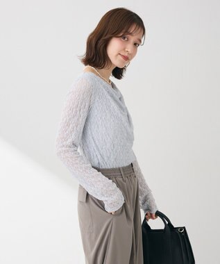 Green Parks ・ＳＵＧＡＲ　ＳＰＯＯＮ　ドレープレースプルオーバ Light Gray