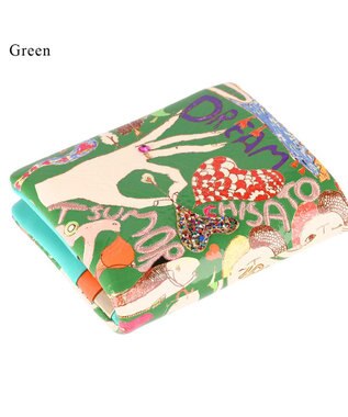 tsumori chisato CARRY ハッピースタッフ　折り財布　2つ折り グリーン