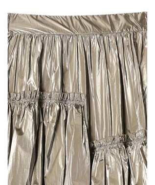 Green Parks ・ＥＬＥＮＣＡＲＥ　ＤＵＥ　メタリックティアードスカート Gold