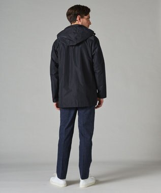 GOTAIRIKU 【ビジネスで着用可】メランジシャンブレー フーデッドブルゾン グレー系