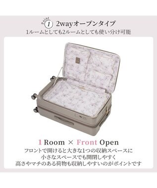 ACE BAGS & LUGGAGE Jewelna Rose エルダートローリー Lサイズ 87L 05403 ジュエルナローズ グレージュ