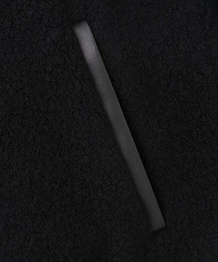 ICB 【リバーシブル着用可能】 ウールパイルキルト ミドル丈コート ブラック系