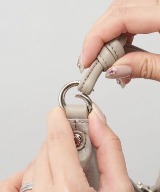 russet 【2025AW新作】クラウズナイロン ラウンド2WAYショルダーバッグ(CE-1621) Gray