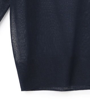 BEIGE， GOVERNOR / シアー Vネックチルデンニット Navy