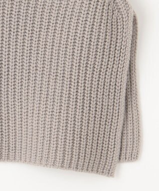 自由区 【洗える】ウールブレンドバルキー ネックウォーマー ライトグレー系