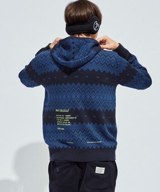 PW CIRCULUS 【手洗い可】【MEN】フェアアイルニットフーディ ネイビー系5