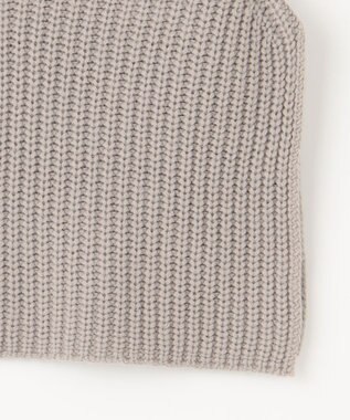 自由区 【洗える】ウールブレンドバルキー ネックウォーマー ライトグレー系