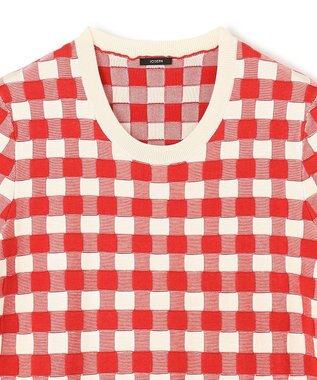 JOSEPH ヴィシー  ジャカード　ニットTEE Crimson Combo