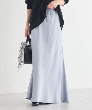 earth music&ecology サテンフリルマーメイドスカート