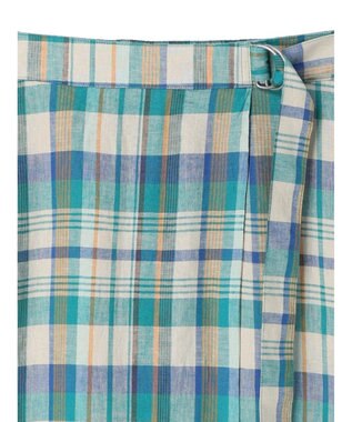 AMERICAN HOLIC ラップ風チェックスカート Green