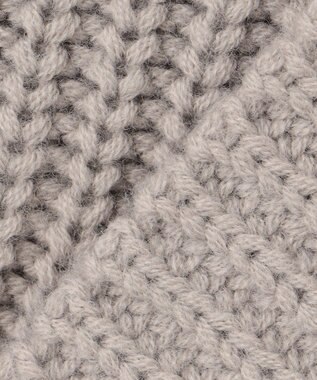 自由区 【洗える】ウールブレンドバルキー ネックウォーマー ライトグレー系