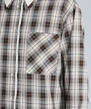 CRAFT STANDARD BOUTIQUE レイヤードライクチェックシャツ Brown