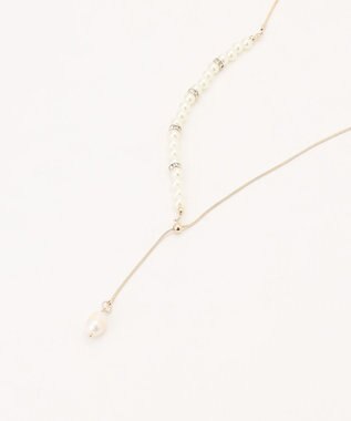 ANY SIS パール調ラリエット ネックレス