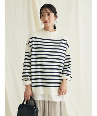 CRAFT STANDARD BOUTIQUE とてもちボーダーニットプルオーバー Off White