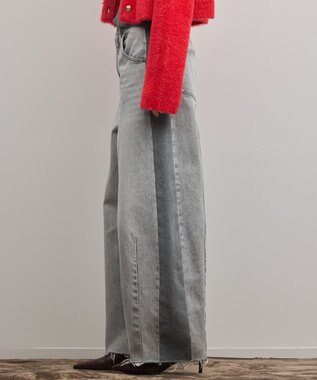 GRACE CONTINENTAL サイドラインデニムパンツ ブラック