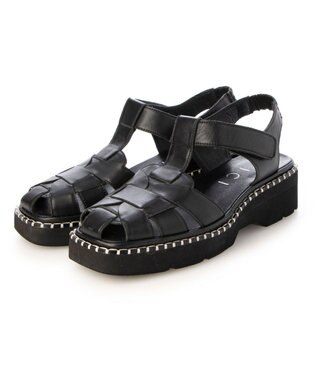 MODE ET JACOMO <D'ICI>ボリュームソールグルカサンダル ブラック