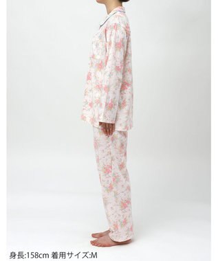 Wing パジャマ 綿100%(本体) 長袖 長ズボン レディース EP7050 ウイング／ワコール ピンク