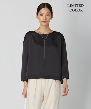 ICB 【WEB限定カラーあり・洗える】Calm プルオーバーブラウス ブラック系［WEB限定］