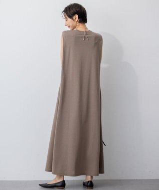 23区 L 【Oggi8月号掲載/接触冷感/洗える】ツイストコットンプレーティング スリーブレスワンピース ブラウン系