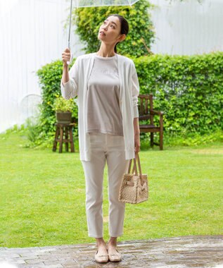 UNFILO L ハイストレッチ カラーパンツ ホワイト