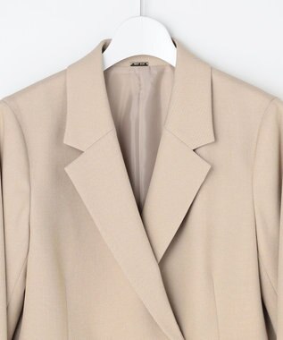 ANY SIS 褒めらレディストレッチ テーラード ジャケット ベージュシャンブレー