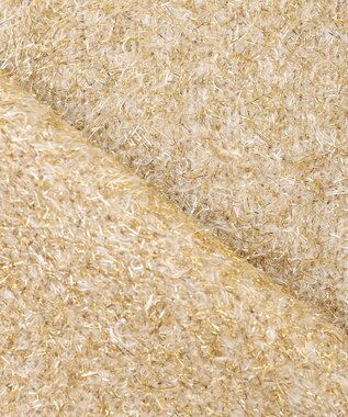 BEIGE， 【洗える】MARRONNIERS / ラメテープヤーンクルーネックニット Gold