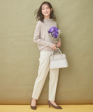 ANY SIS 【蓄熱効果】サーモトロン 2WAYストレッチ テーパードパンツ アイボリー