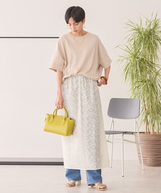 AMERICAN HOLIC 【新色追加】【接触冷感】コクーンシルエットカットソー Light Beige