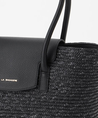LA BAGAGERIE フラップかごトートバッグ ブラック