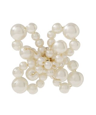 earth music&ecology パールフラワーピアス Ivory