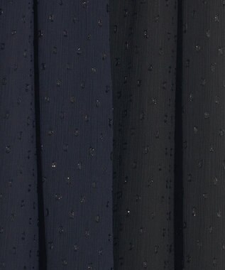 23区 L 【APPLAUDIR】ドットシアークレープ ドレス ブラック系