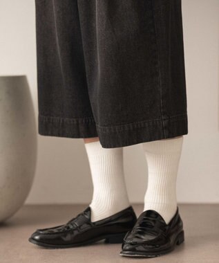 WEGO クロップドワイドデニムパンツ デニムブラックソノタ