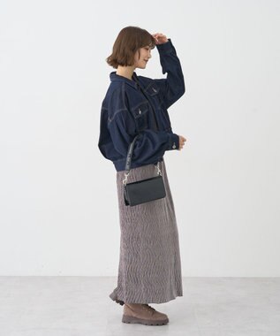 earth music&ecology シャイニーベロアスカート Gray