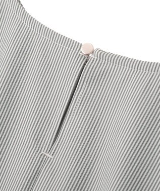 Green Parks 表面感ペプラムレイヤードワンピース Stripe