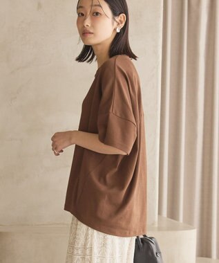 AMERICAN HOLIC 【新色追加】【接触冷感】コクーンシルエットカットソー Brown