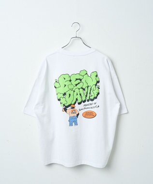 WEGO 【ユニセックス着用ITEM/綿100％/SMLサイズ】別注ベンデイビスプランプロゴT ホワイト