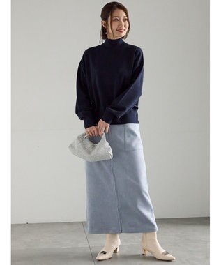 Te chichi バックビジューニット ネイビー