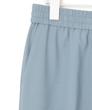 ICB 【洗える】ウール2WAYストレッチ ドロストパンツ ブルーシェイド系