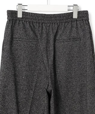 ICB T/Rリングツイード ワイドパンツ ブラックミックス