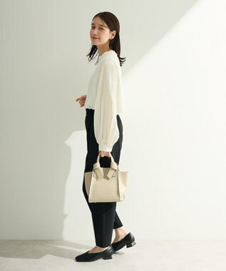 Green Parks Ｏ．袖プリーツブラウス Ecru