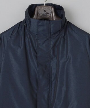 GOTAIRIKU 【ビジネスで着用可】メランジシャンブレー フーデッドブルゾン ネイビー系