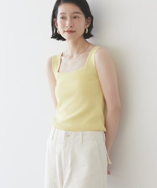 AMERICAN HOLIC 総針スクエアタンクトップ Lemon Yellow