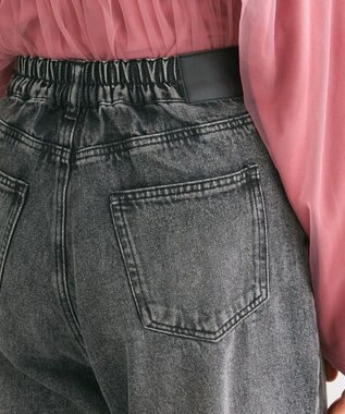 Green Parks ・ＥＬＥＮＣＡＲＥ　ＤＵＥ　デニムタックワイドパンツ Black