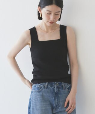 AMERICAN HOLIC 総針スクエアタンクトップ Black
