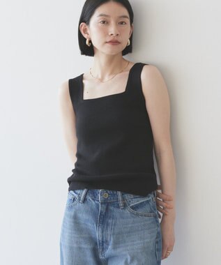 AMERICAN HOLIC 総針スクエアタンクトップ Black