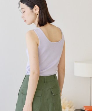 AMERICAN HOLIC 総針スクエアタンクトップ Purple