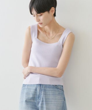 AMERICAN HOLIC 総針スクエアタンクトップ Purple